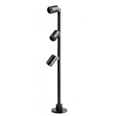 HERCULIS Mini bodové svítidlo, nastav. směr svícení, těleso hliník, povrch černá/šedostříbrná, LED 3W, teplá 3000K/neutrální 4000K, Ra90, 350mA, IP20, rozměry d=39mm, h=250mm.