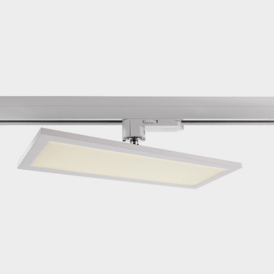 panel TRACK LIGHT LED Svítidlo do 3F lišty, nastavit směr svíc 340°, hliník, povrch bílá mat, difuzor plast opál, LED 20W, neutrální 4000K, 1500lm, Ra80, 110-240V, IP20, tř.1, 300x100x22mm, do 3F lišty NORDIC A