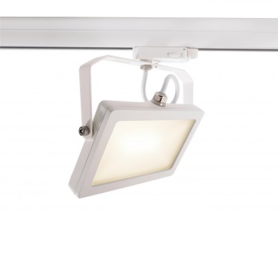 FLOOD Svítidlo do 3F lišty, reflektor, těleso hliník, povrch bílá, difuzor plast opál, LED 15W/30W, teplá 3000K/neutrální 4000K, Ra80, 230V, IP20, rozměry dle typu.