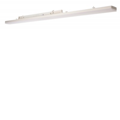 LINEAR PRO Svítidlo do 3F lišty, těleso hliník, povrch bílá, difuzor plast opál, nastavitelné LED 28W-40W, nast. CCT teplá 3000K-neutrální 4000K, stmív DALI, Ra80, 230V, IP20, rozměry 1196x58x61mm.