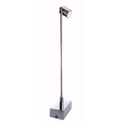 PEDRIA III Bodové svítidlo do vitríny, nastavitelný směr svícení, těleso kov, povrch chrom lesk, LED 1x1W, teplá 3000K, 70lm, vyzař. úhel 30°, 230V, hlavice d=29mm, l=30mm, h=280mm