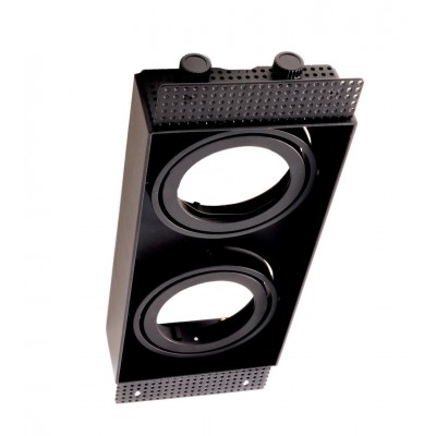 MODULAR SYSTEM Podhledové bezrámečkové bodové svítidlo, do sádrokartonu, materiál kov, povrch bílá, nebo černá, pro LED modul 2x31W,  rozměry 305x178x128mm