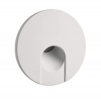ALWAID Dekorativní kryt pro vestavné svítidlo do stěny, kruhové, materiál hliník, povrch bílá, detail kruhový výřez, rozměry d=78mm, do KU68