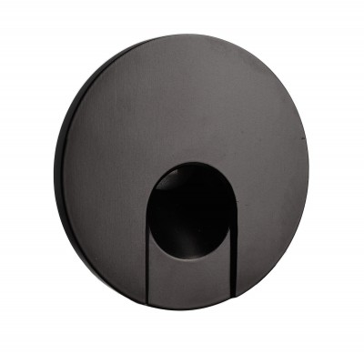 ALWAID Dekorativní kryt pro vestavné svítidlo do stěny, kruhové, materiál hliník, povrch černá, detail kruhový výřez, rozměry d=78mm, do KU68