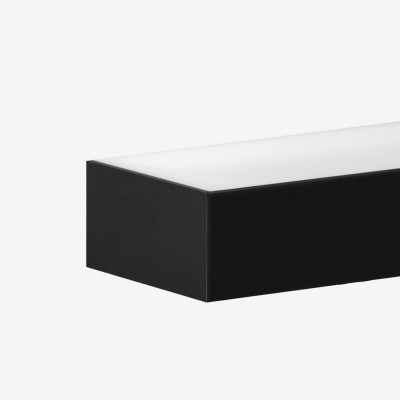 IZAR II LED 24W Nástěnné svítidlo, základna kov, povrch černá, difuzor plast opál, LED 24W, 3580lm, neutrální 4000K, 230V, IP20, tř.1, 900x80x40mm, svítí nahoru/dolů