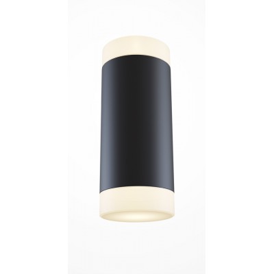 GERE WL 10W Nástěnné svítidlo, těleso kov, povrch černá/bílá, difuzor opál, LED 10W, 750lm, teplá 3000K, Ra90, 230V, IP20, tř.2, rozměry d=64mm, h=224mm, svítí nahoru/dolů.