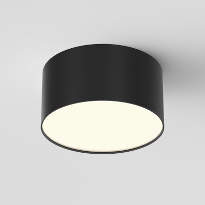 GLORYST 12W Stropní nebo závěsné svítidlo, těleso kov, povrch černá, difuzor plast opál, LED 12W, 560lm, teplá 3000K, Ra90, 230V, IP20, tř.2, rozměry d=120mm, h=60mm.