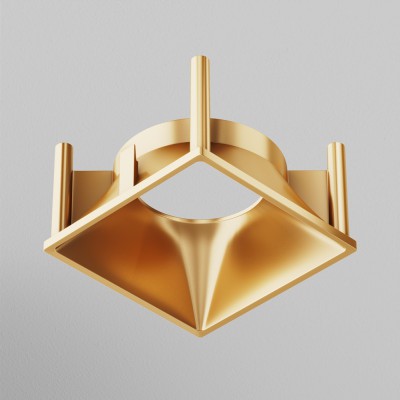 HABEO SQ reflektor Výměnný reflektor pro svítidla, čtvercový, těleso plast zlatá, rozměry 68x68x37mm, POUZE REFLEKTOR