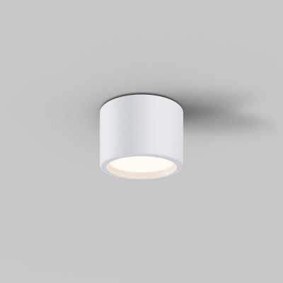BALOO 10W, IP44 Stropní, přisazené svítidlo do koupelny, těleso kov, povrch bílá, difuzor plast opál, LED 10W, 650lm, teplá 3000K, vyzař. úhel 120°, 230V, IP44, rozměry d=105mm, h=70mm.