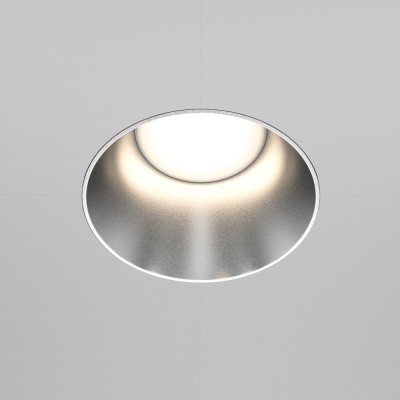 TEREZ BI R 1x20W, GU10 Stropní podhledové bodové svítidlo, těleso kov, povrch bílá, reflektor stříbrná mat, pro žárovku 1x20W, GU10, 230V, IP20, tř.2, rozměry d=140mm, h=55mm.