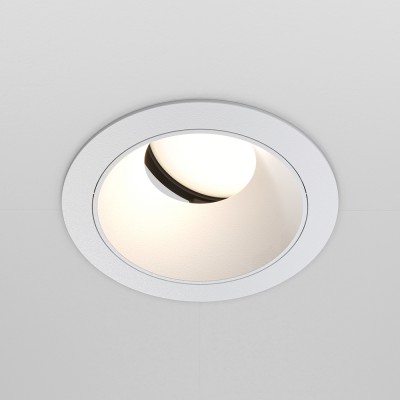 TEREZ BI II 1x10W GU10 Stropní podhledové bodové svítidlo, těleso kov, povrch bílá, reflektor bílá, pro žárovku 1x10W, GU10, 230V, IP20, tř.2, rozměry d=85mm, h=37mm.