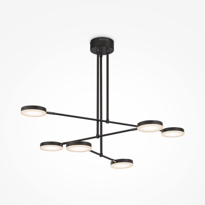 JANITO HL 36W/48W Závěsné svítidlo, lustr, nastav. směr svícení, těleso kov, povrch černá, difuzor plast opál, LED 36W/2100lm, 48W/2200lm, teplá 3000K, 230V, IP20, tř.1, rozměry dle typu.