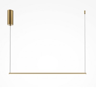 CHORTZ HL 16W CCT Závěsné svítidlo, těleso kov, mosaz, dif plast opál, LED 16W, 1100lm, CCT nastav. teplota teplá 2600K-3500K, Ra80, 230V, IP20, tř.1, rozměry l=1200mm, vč závěs kabelu l=3167mm, lze zkrátit.