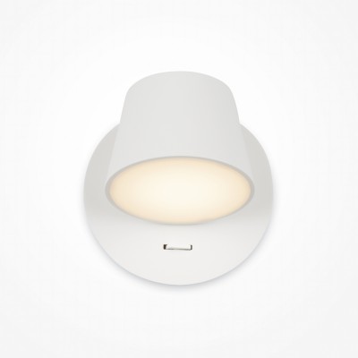 INSERO WL 7W Nástěnné svítidlo, těleso a stínítko kov, povrch bílá, difuzor plast opál, LED 7W, 350lm, teplá 3000K, Ra80, 230V, IP20, tř.1, rozměry d=120mm, svítí dolů.