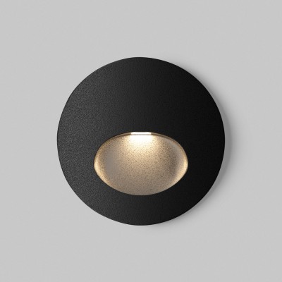 YENY WL 3W Vestavné venkovní svítidlo do stěny, těleso kov, povrch bílá/černá, LED 3W, 60lm, teplá 3000K, Ra80, 230V, IP54, rozměry d=70mm, svítí dolů.
