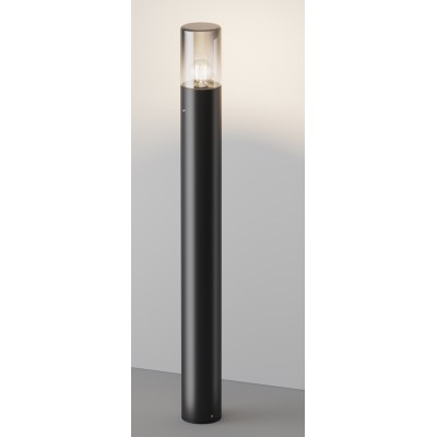 NEPOS FL 1x60W, E27, IP54 Sloupkové venkovní svítidlo, těleso kov, povrch černá grafit, krycí sklo kouřové, pro žárovku 1x60W, E27, 230V, IP54, rozměry d=80mm, výška dle typu.
