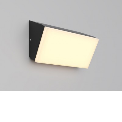 JEHUS WL 10W/20W, IP54 Nástěnné venkovní svítidlo, těleso hliník, povrch černá grafit, difuzor plast opál, LED 10W/1100lm, 20W/1600lm, teplá 3000K, Ra80, 230V, IP54, tř.1, rozměry dle typu, svítí dolů