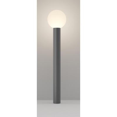 ALDA FL 1x60W E27 Sloupkové venkovní svítidlo, těleso kov, povrch šedá, difuzor plast opál, pro žárovku 1x60W, E27, 230V, IP54, rozměry d=200mm, h=800mm.