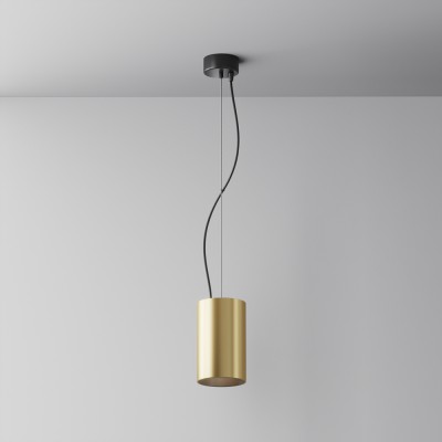 BOHUT HL 25W Závěsné svítidlo, těleso kov, povrch zlatá mat, LED 25W, 2180lm, teplá 3000K, 230V, IP20, tř.1, rozměry d=95mm, h=155mm, vč závěs lanka l=1200mm, lze zkrátit.