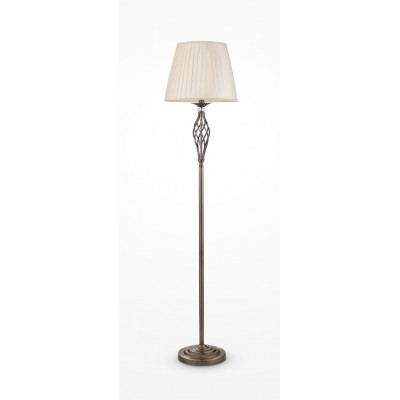 BOJA FL 1x40W, E14 Stojací lampa, těleso kov, povrch bronz, stínítko textil béžová, pro žárovku 1x40W E14, 230V, IP20, tř.2, rozměry d=380mm, h=1650mm