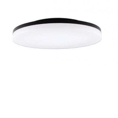 OREBRO 36W CCT DALI IP54 Stropní svítidlo, plast, černá/bílá, dif plast opál, LED 36W, 4065lm, CCT přepín teplota 3000K/neutr 4000K/denní 6000K, stmív. DALI, vyzař. úhel 150°, Ra80, 230V, IP54, d=450mm, h=70mm