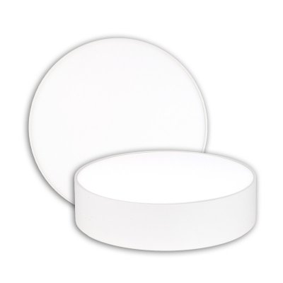 ESKILS R  25W DALI Stropní přisazené svítidlo, těleso kov, povrch bílá, difuzor plast opál, LED 25W, 1850lm, teplá 3000K,  stmív. DALI, Ra90, 230V, IP20, tř.1. rozměry d=250mm, h=52mm.