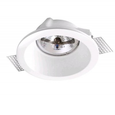 TOBIA SPOT Stropní, podhledové bodové svítidlo, těleso sádra, povrch bílá, pro žárovku 1x50W, G53, 12V, IP20, rozměry 200x200x85mm