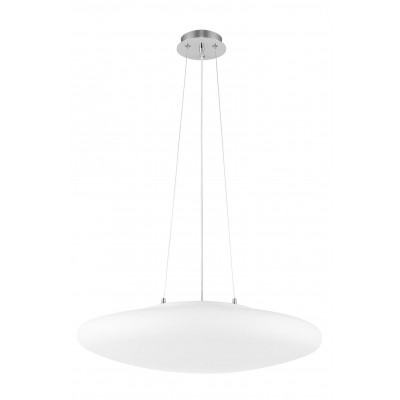 PRESSIONE Závěsné svítidlo, základna kov, povrch chrom mat, difuzor sklo opál, pro žárovku 60W, E27, 230V, IP20, rozměry dle typu, vč.závěsného kabelu, lze zkrátit