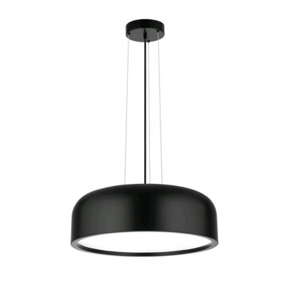 PERLETO Závěsné svítidlo, základna kov, stínítko kov, povrch černá mat, pro žárovku 3x60W, E27, 230V, IP20, rozměry d=480mm h=150mm, vč.závěsného kabelu l=1330mm, lze zkrátit