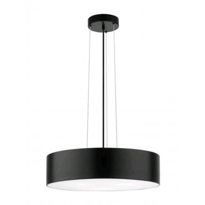FINEZZA Závěsné svítidlo, těleso kov, povrch bílá, černá, šedá, difuzor plast opál,  pro žárovku 3X40W, E27, 230V, IP20, rozměry d=500mm h=100mm, vč.závěsného kabelu l=1300mm, lze zkrátit