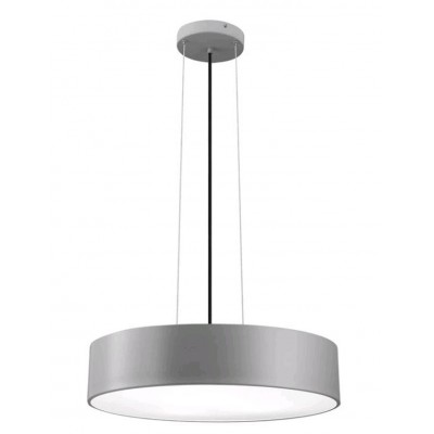 FINEZZA Závěsné svítidlo, těleso kov, povrch šedá, difuzor plast opál, pro žárovku 3x40W, E27, 230V, IP20, rozměry d=500mm h=100mm, vč.závěsného kabelu l=1300mm, lze zkrátit