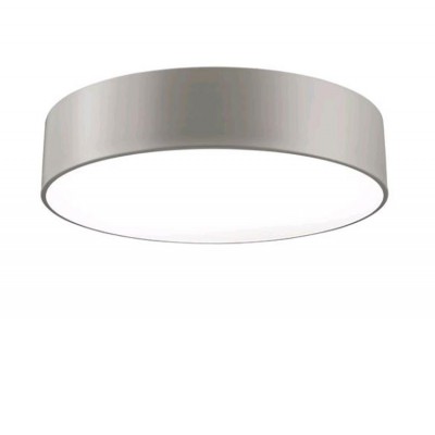FINEZZA Stropní svítidlo, těleso kov, povrch šedá, difuzor plast opál, pro žárovku, pro žárovku 3x40W, E27, 230V, IP20, rozměry d=500mm h=120mm