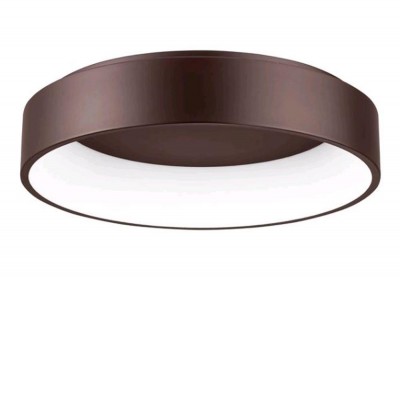 RANDO Stropní svítidlo, základna kov, povrch hnědá, difuzor akryl bílá, LED 1x42W, teplá 3000K, 2520lm, 230V, IP20, rozměry d=600mm h=130mm