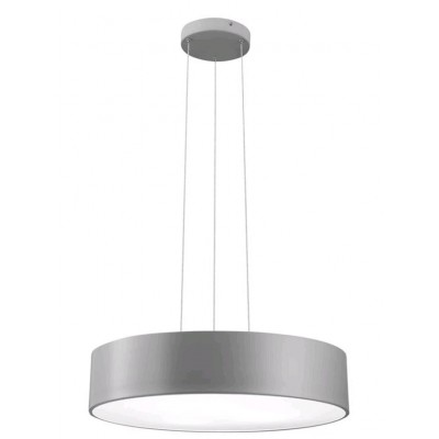 RODA Závěsné svítidlo, základna kov, povrch šedá, difuzor akryl bílá, LED 1x46W, teplá 3000K, 2760lm, 230V, IP20, rozměry d=600mm, vč.závěsného kabelu l=1200mm, lze zkrátit