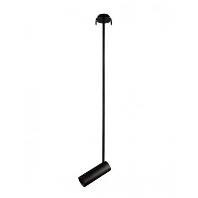 BRANDO Stropní, podhledové bodové svítidlo, nastavitelný směr svícení, základna hliník, stínítko hliník, povrch černá, pro žárovku 1x35W, GU10, ES50, 230V, IP20, rozměry 60x150x850mm