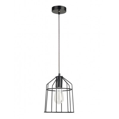 PEPPINO Závěsné svítidlo, základna kov, stínítko drátěnné, povrch černá, měděná, pro žárovku 1x60W, E27, 230V, IP20, tř.1, rozměry d=190mm h=250mm, vč.závěsného kabelu l=1200mm, lze zkrátit