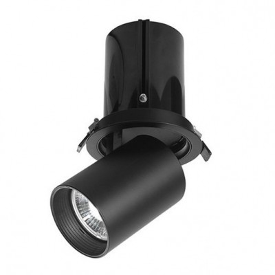TRACK Stropní, podhledové svítidlo, velký úhel vyklopení 60°, základna hliník, povrch černá, LED 1x15W, teplá 3000K, 1275lm, vyzař. úhel 36°, 230V, IP20, tř.1, rozměry d=96mm h=120-210mm