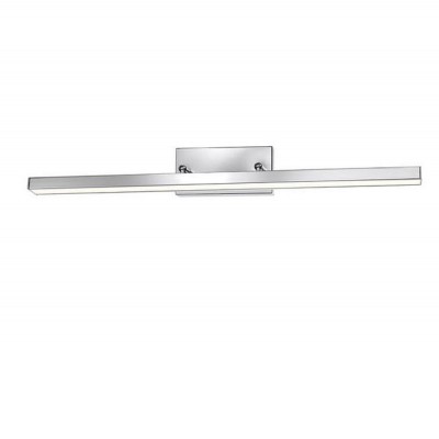 MODENA WALL Nástěnné svítidlo, těleso hliník, povrch chrom lesk, difuzor akryl, LED 1x12W, teplá 3000K, 874lm, 230V, do koupelny IP44, rozměry 490x30x65mm, vč.sv.zdr.