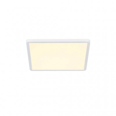 OJA 29X29 IP20 3000K/4000K Stropní svítidlo, plast, bílá, difuzor plast, LED 14W, 1600lm, přepínač teploty  teplá 3000K/neutr 4000K, stmív STEP vyp/zap vypín 100%/50%/20% memory Ra80, 230V IP20, 294x294x23mm