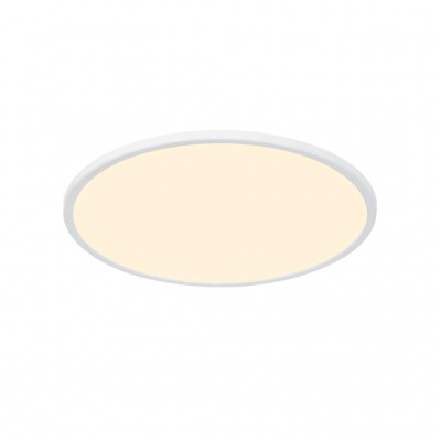 OJA 42 SMART LIGHT Stropní svítidlo, těleso plast, povrch bílá nebo černá, difuzor plast opál, LED 15W, 20W, 30W, dálk ovl, nebo smart telefon WiFi, stmívání, nast teplota CCT teplá 3000K - denní 6400K, Ra80, 230V IP20, rozměry dle typu