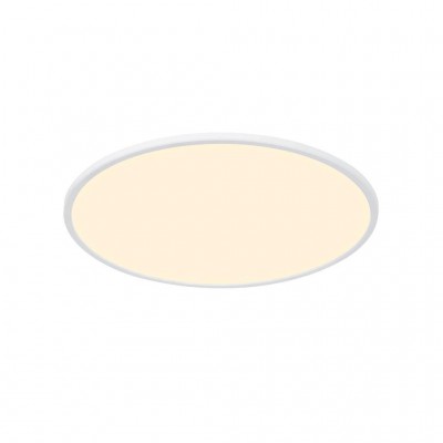 Oja 60 Smart Light Stropní svítidlo, plast, bílá, difuzor plast, LED 30W, 3200lm, dálk ovl, (dod samostatně) nebo smart telefon, stmívání, nast teplota CCT teplá 3000K - denní 6400K, Ra80, 230V IP20, d=600mm, h=23mm