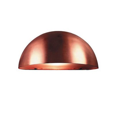 SCORPIUS MAXI Nástěnné svítidlo, těleso kov, stínítko kov měď lesk polokoule, pro žárovku 1x60W, E27, 230V, do koupelny IP23, tř.1, rozměry 145x270x140mm, svítí dolů