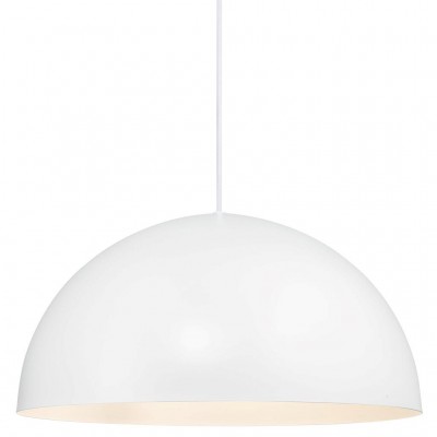 ELLEN 40 Závěsné svítidlo, těleso kov, povrch bílá/černá, pro žárovku E27 max 40W, 230V, IP20, tř.2, stínítko d=400mm, včetně závěsného kabelu s textilním úpletem - černá/bílá, l=2000mm, lze zkrátit