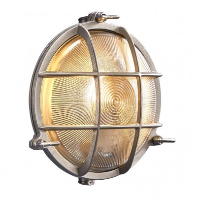 Polperro Nástěnné venkovní svítidlo, těleso kov, povrch nikl, stínítko ledové sklo, pro žárovku E27, max.12,5W, 230V, IP64, tř.1, stínítko=180mm