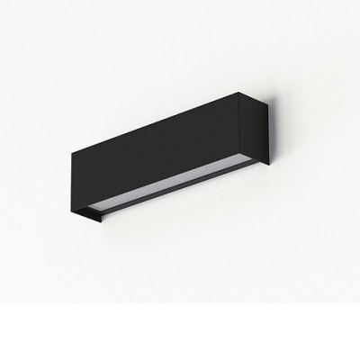 HERTA NXS 1x40W, E14 Nástěnné svítidlo, těleso kov, povrch černá, difuzor plast opál, pro žárovku 1x40W, E14, 230V, IP20, tř.1, rozměry 260x70mm, svítí dolů