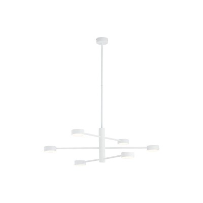 TORBIT 6x12W, GX53, IP20 Závěsné svítidlo, lustr, těleso hliník, povrch bílá, difuzor plast opál, pro LED 6x12W, GX53, 230V, IP20, tř.1, rozměry 845x850mm