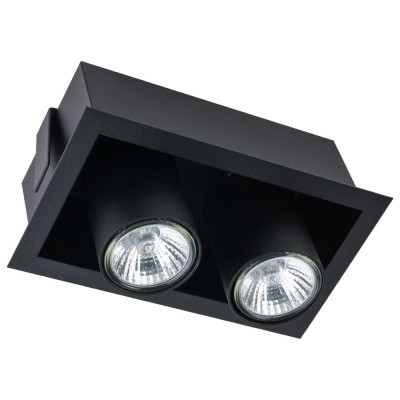 JOLIONO H2 Stropní, podhledové bodové komínkové svítidlo, nastavitelný směr svícení, těleso kov, povrch černá, pro žárovku 2x35W, GU10, 230V, IP20, tř.1, rozměry 192x112x125mm