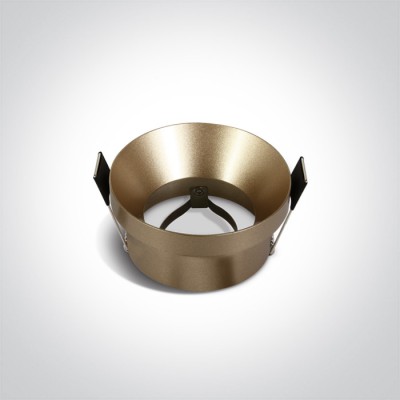 IZEGE V 1x10W GU10 Podhledové, bodové, komínkové, Darklight, svítidlo, těleso hliník, povrch mosaz, pro žárovku 1x10W, GU10, MR16, 230V, IP20, rozměry d=71mm, h=40mm