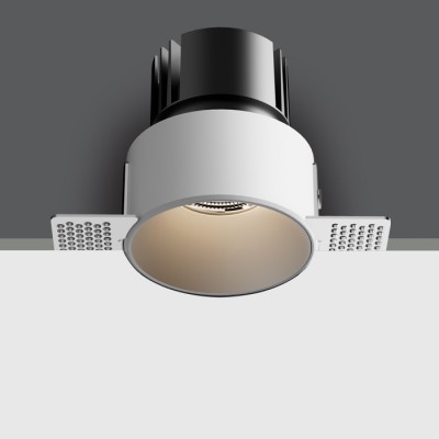 VORAC BI 6,5W CCT Stropní podhledové, bodové, bezrámečkové, svítidlo, kov, bílá, LED 6,5W, 500lm, přepín CCT teplá 3000K-3500K-neutr. 4000K, stmív, vyzař. úhel 38°, 700mA, IP54, d=75mm, h=84mm, driver SAMOSTATNĚ