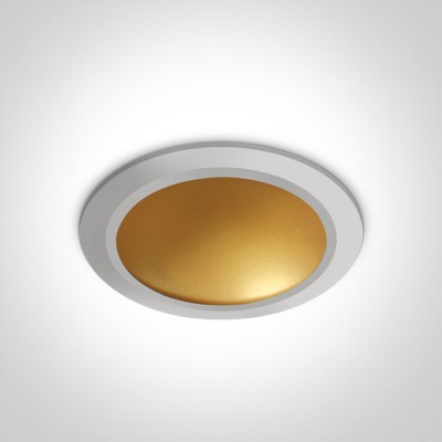 KEREN BI 16W/22W Stropní podhledové svítidlo, těleso kov, povrch bílá/černá, difuzor plast opál/mosaz, LED 16W/800lm, 22W/1550lm, teplá 3000K/neutrální 4000K, Ra80, 230V, IP20, tř.2, rozměry dle typu.